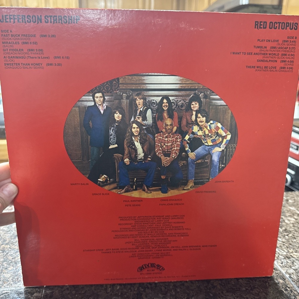 JEFFERSON STARSHIP-(LP)-RED OCTOPUS - INCLUDING "MIRACLES' - "PLAY ON LOVE"-1975 - Picture 6 of 11